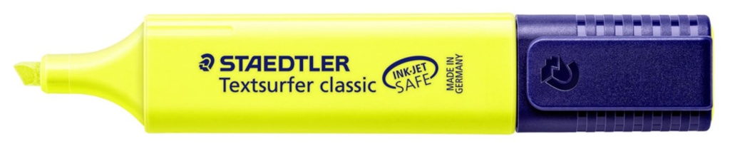 Staedtler Classic Highlighter - Yellow, Chisel Tip 10 Markers