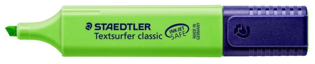 Staedtler Classic Highlighter - Green, Chisel Tip 10 Markers