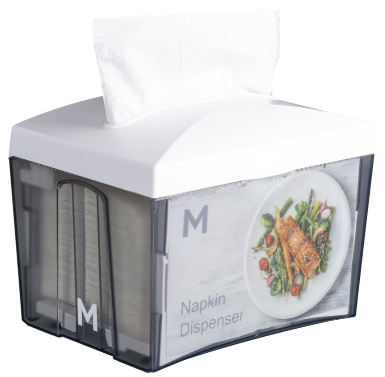Tabletop Napkin Dispenser - White, 500 Sheet Capacity (1) *Suits MPH38495