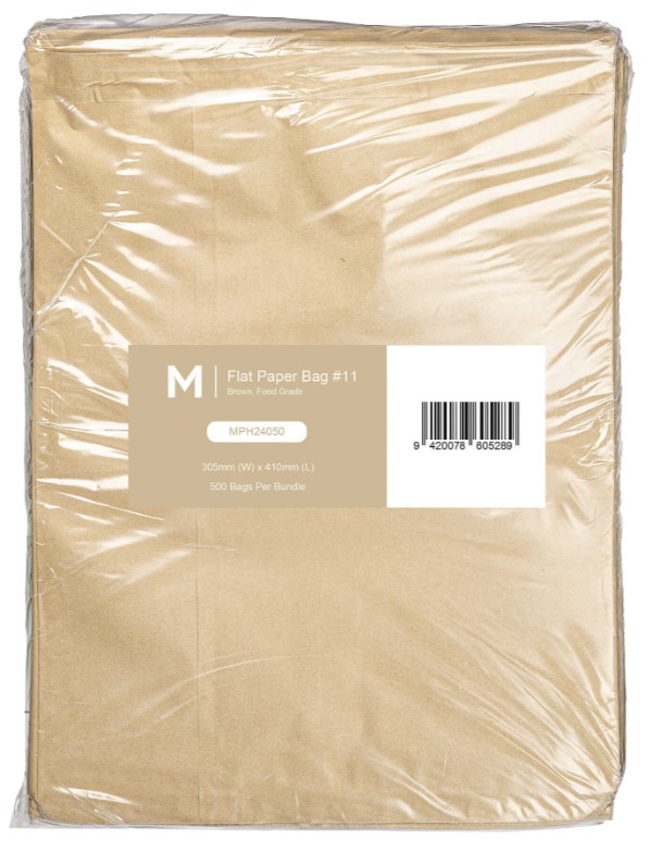Paper Bag #11 - Brown, 305mm x 410mm, 50gsm 500 Bags/Pack 