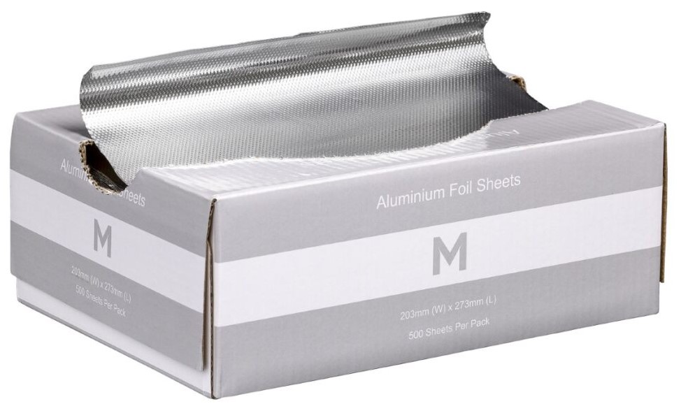 Premium Foil Sheets Medium - Silver, 203mm x 273mm x 15mu 500 Sheets/Pack       