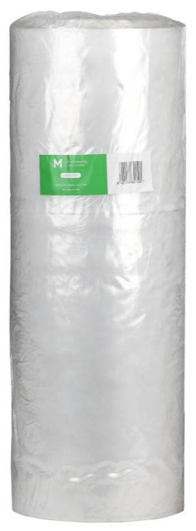 POR Polyethylene Bag - Clear, 600mm x 900mm x 70mu 250 Bags/Roll 