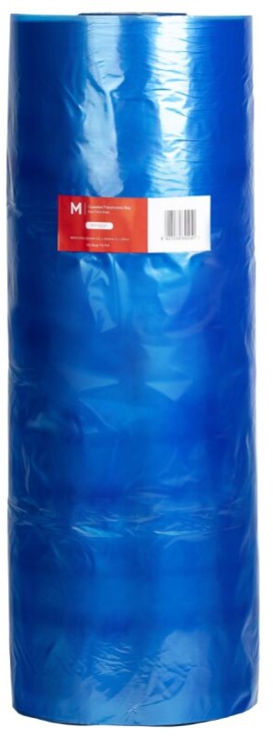 POR Gusseted Polyethylene Bag - Blue, 650mm x 350mm x 650mm x 30mu 500 Bags/Roll 