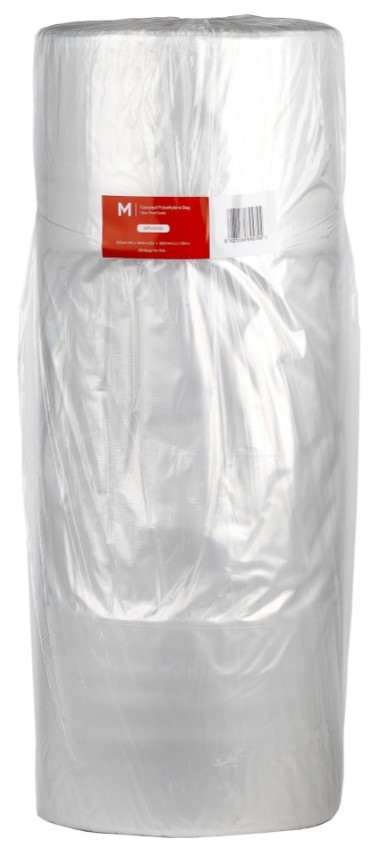 POR Gusseted Polyethylene Bag - Clear, 650mm x 350mm x 1200mm x 35mu 250 Bags/Roll