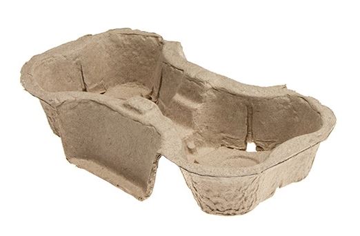 Cardboard Cup Holders - Brown, 2 Cup Capacity *Fits 80mm / 90mm Cups