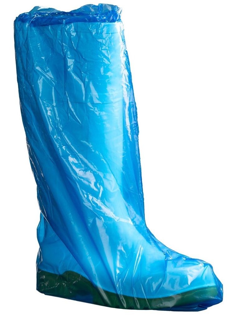 Polyethylene Boot Covers - Blue, 510mm x 70mu 50 Covers/Pack     
