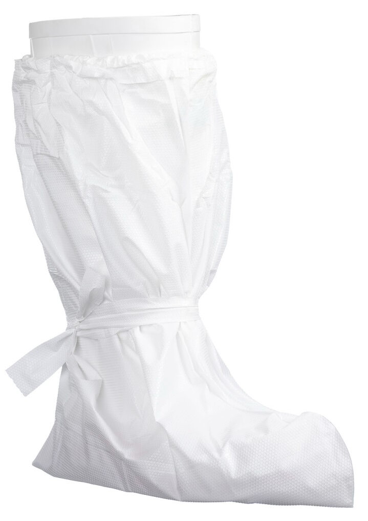 Laminated CPE Boot Covers - White, 510mm 30 Covers/Pack *Double Sole*