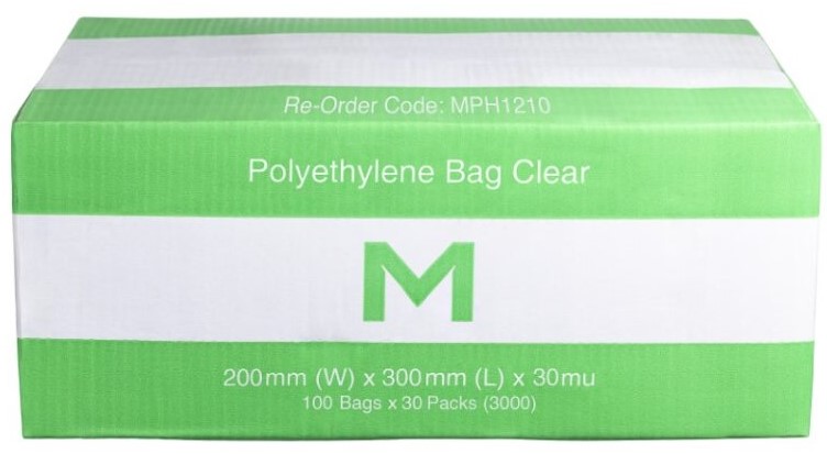 FP Polyethylene Bag - Clear, 250mm x 300mm x 30mu