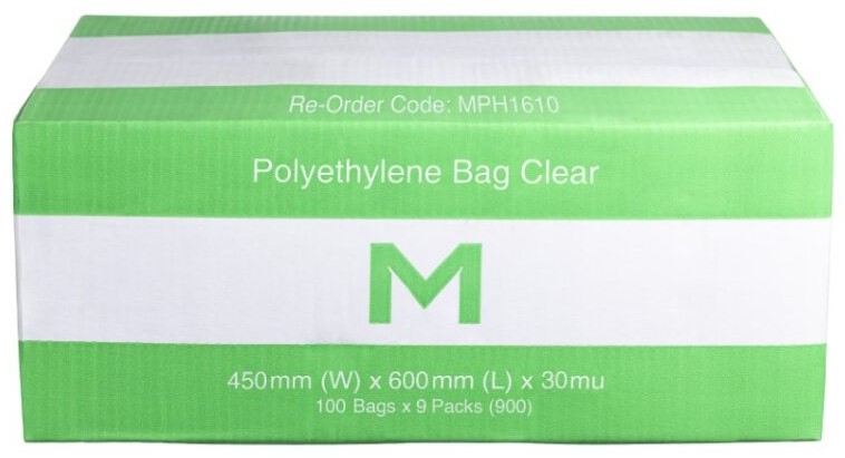 FP Polyethylene Bag - Clear, 450mm x 600mm x 30mu