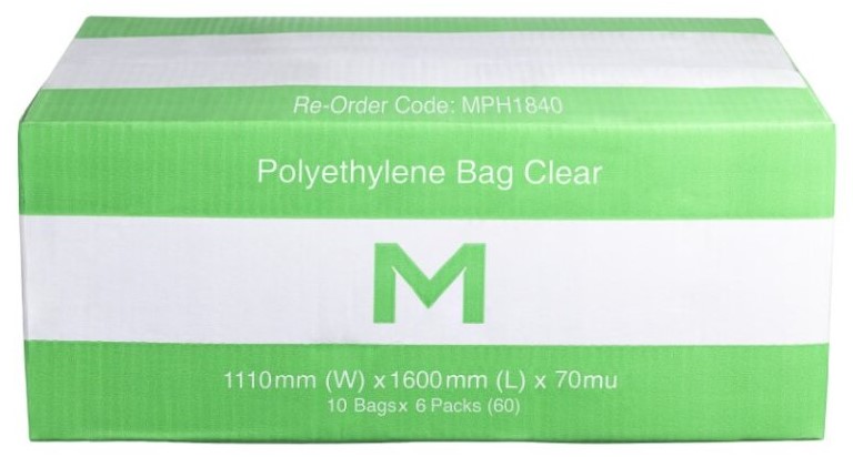 FP Polyethylene Bag - Clear, 1110mm x 1600mm x 70mu