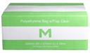 FP Polyethylene Bag w/Flap - Clear, 200mm x 370mm x 18mu