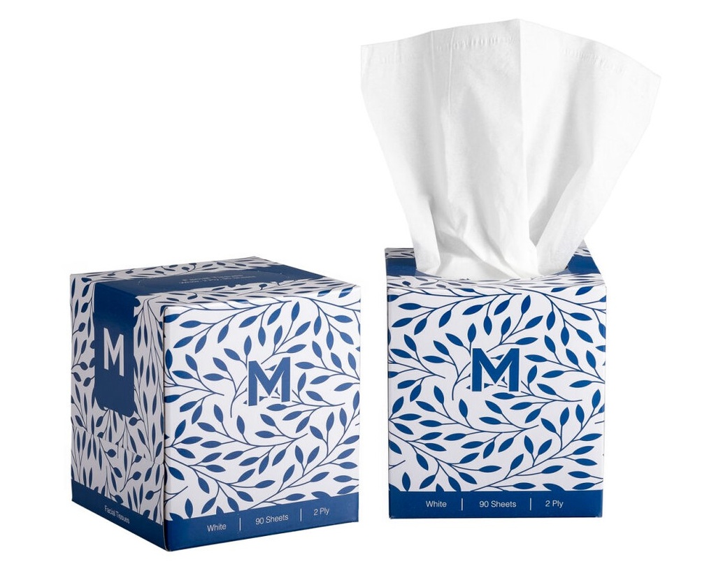 Cube Facial Tissues - White, 2 Ply, 90 Sheets, FSC Mix®