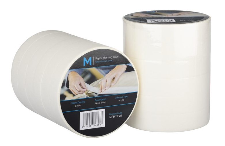 General Purpose Masking Tape - Cream, 24mm x 50m x 130mu *2 Day Removal