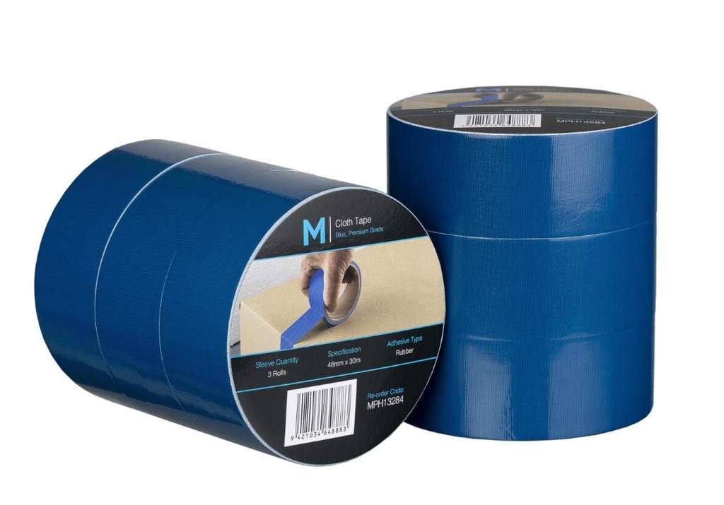 Premium Cloth Tape - Blue, 48mm x 30m x 250mu