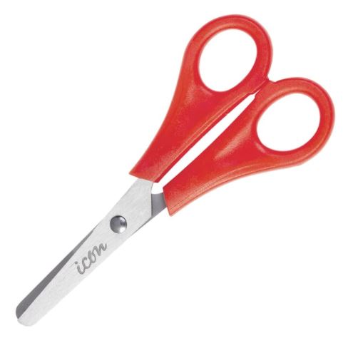 Economy Scissors - Orange, 130mm Length