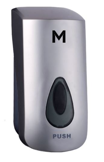 Liquid Wall Dispenser - Silver, 1000ml Capacity (1)