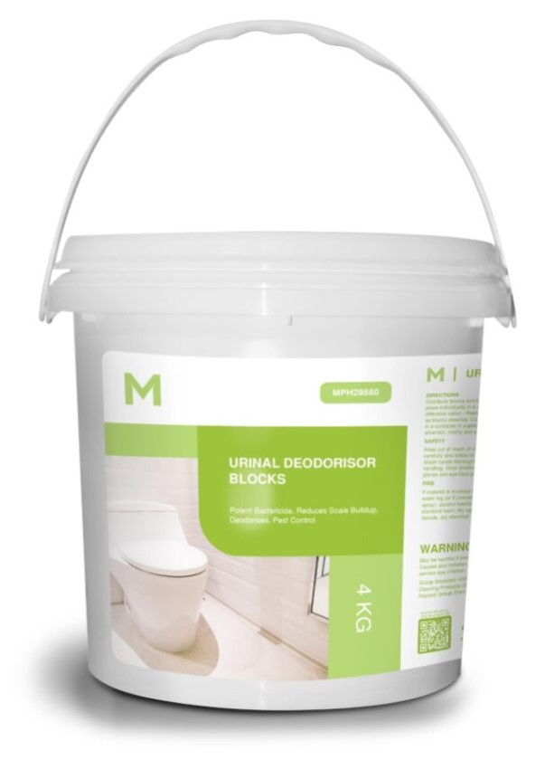 Urinal Deodorisor Blocks - White, 4.0kg Pail