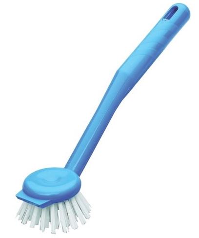 Standard Dish Brush - Blue, Front Scraper