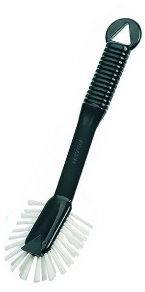 Radial Dish Brush - Black, Front Scraper
