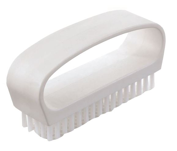 Bridge Nail Brush - White, Stiff Bristles