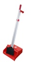 Lobby Upright Brush & Pan Set - Red, 360mm x 275mm x 820mm