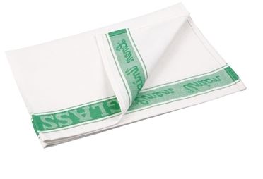 Glass Tea Towels - Green, 500mm x 750mm, 80g *100% Cotton