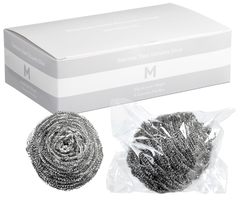 Stainless Steel Scourer - Silver, 50g Scourer Weight
