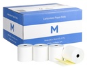NCR Carbonless Paper Roll - White/Yellow, 75mm x 76mm, 2 Ply, FSC Mix® 4 Rolls