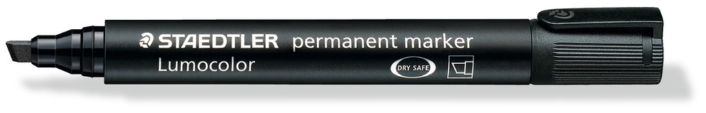 Staedtler Permanent Marker - Black, Chisel Tip 10 Markers