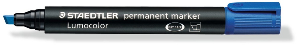 Staedtler Permanent Marker - Blue, Chisel Tip 10 Markers