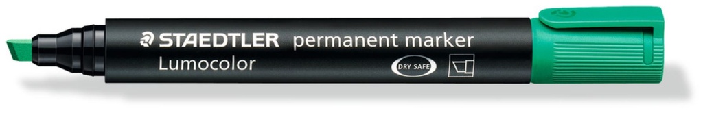 Staedtler Permanent Marker - Green, Chisel Tip 10 Markers
