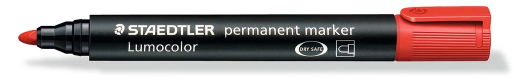 Staedtler Permanent Marker - Red, Bullet Tip 10 Markers