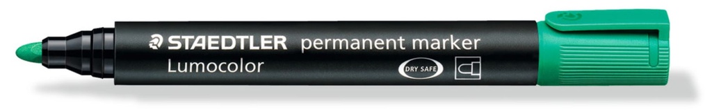 Staedtler Permanent Marker - Green, Bullet Tip 10 Markers