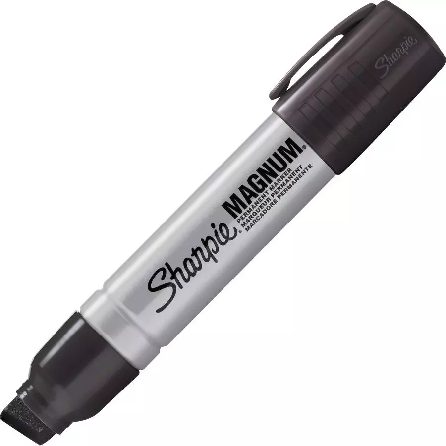 Sharpie Magnum Jumbo Marker - Black, Chisel 15mm Tip 12 Markers
