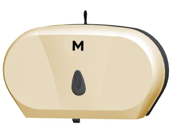 Matthews Double Jumbo Roll Dispenser - Gold, 2 Roll Capacity (1)