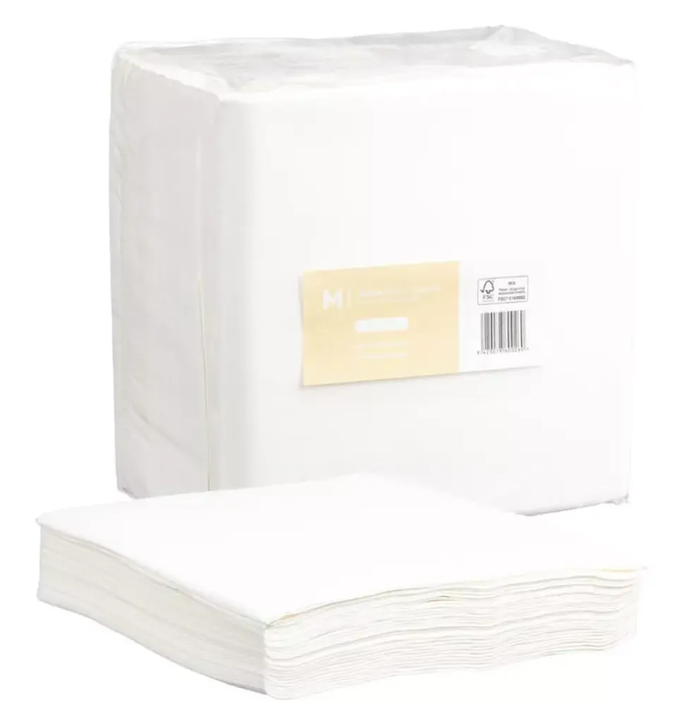 Quilted Dinner Napkins 1/4 Fold - White, 400mm x 400mm, 2 Ply, FSC Mix® 100 Napkins