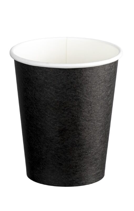 Single Wall Universal PE Paper Cups - Black, 8oz, 280ml 50 Cups *90mm Diameter
