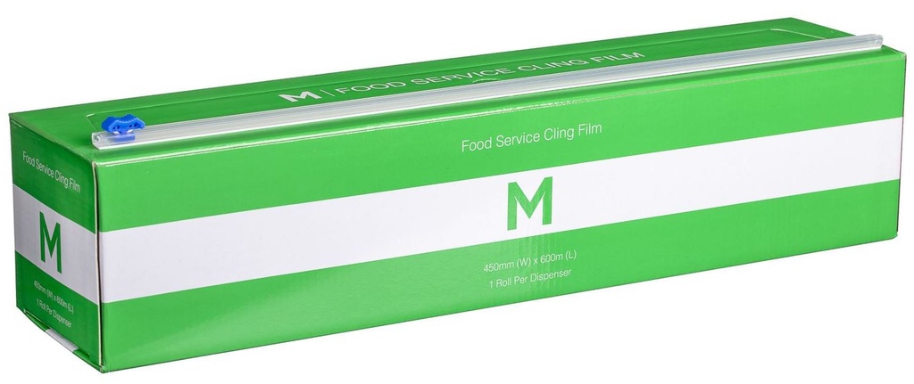 Premium Cling Film Dispenser - Clear, 450mm x 600m x 9mu