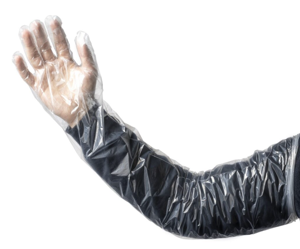 Polyethylene Shoulder Length Glove - Clear, 800mm x 40mu 100 Gloves/Pack