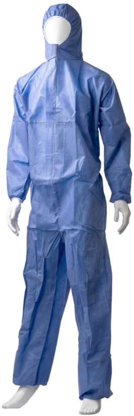 SMS Coverall Type 5/6 - Blue, L, 50gsm *Breathable Coverall