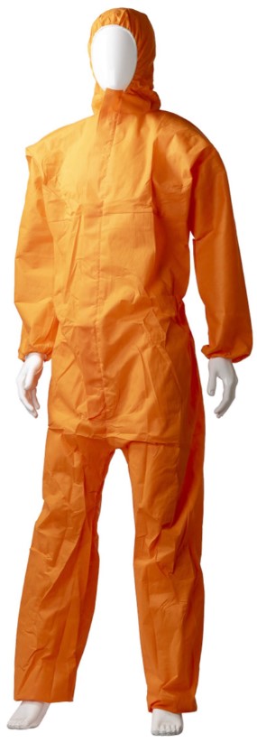 SMS Coverall Type 5/6 - Orange, L, 50gsm *Breathable Coverall