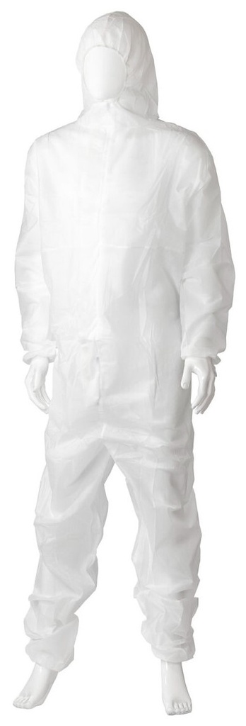 Polypropylene Coverall - White, XL, 50gsm *Basic Coverall            