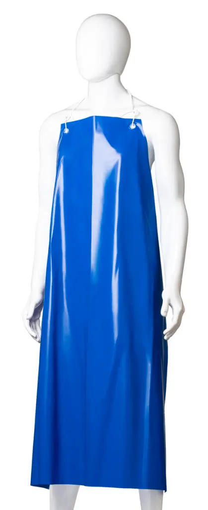 Reusable PVC Apron with Hooks - Blue, 900mm x 1200mm, 300mu