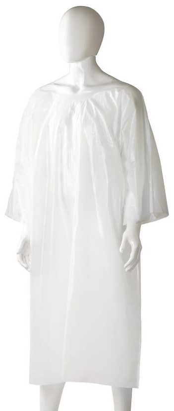 Polyethylene Splash Jacket - White, 800mm x 1300mm x 30mu 50 Jackets   