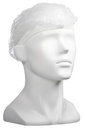 Polypropylene Crimp Hats - White, 530mm Wide, 12gsm 100 Hats/Pack   