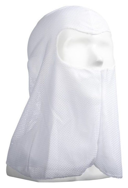 Polycotton Full Face Balaclavas - White, 390mm, Reusable/Washable   