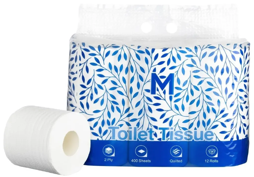 [MPH27215] Unwrapped Toilet Tissue Roll (4 Packs of 12) (Boxed - White, 2 Ply, 400 Sheets)