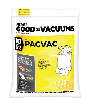 [MPH33457] Pacvac Microfibre Vacuum Bag - White, For Backpack Models (10)
