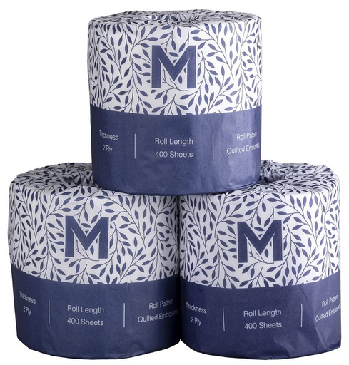 [MPH27200] Matthews Wrapped Toilet Tissue - White, 2 Ply, 400 Sheets (48)