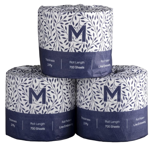[MPH27220] Matthews Wrapped Toilet Tissue - White, 2 Ply, 700 Sheets (48)